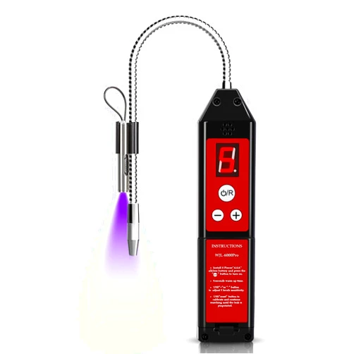 Aprvtio Refrigerant Leak Detector with LED Light, Aprvtio WJL-6000PRO Halogen Leak Detector Freon Gas Leakage Tester HVAC Air Condition R22 R410A R134A R1234YF CFCs HCFCs HFCs Indicator Freon Sniffer