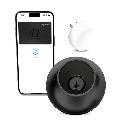 Level Lock+ (Wi-Fi) Smart Lock - World's Smallest Smart Lock Plus Apple Home Keys - Lock/Unlock from Anywhere - Level App for iOS & Android - Works with Apple Home, Alexa, Google Home (Matte Black)