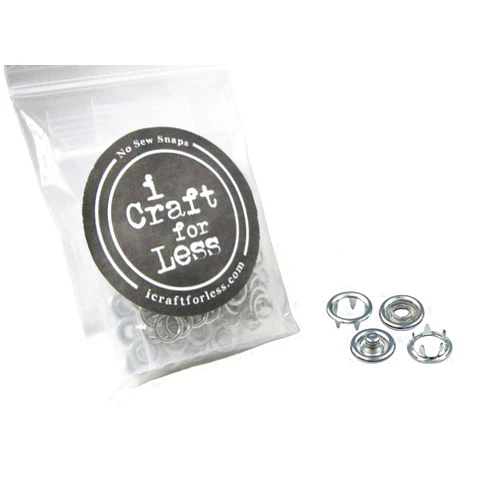 I Craft for Less 100 Sets - Open Ring Prong NO SEW SNAP Fasteners (400 Pieces) - Size 16 (7/16
