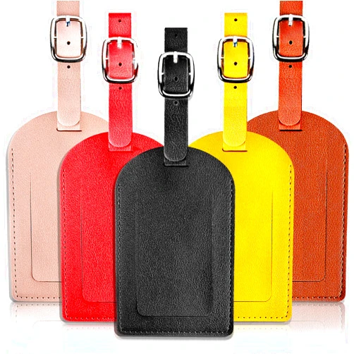 N-E 5 Pack Luggage Tags，PU Leather Luggage Bag Tags，Leather Luggage Bag Case Tags for Women Men Travel，Premium Travel Bag Baggage Tags Suitcase Identify Labels with Privacy Cover