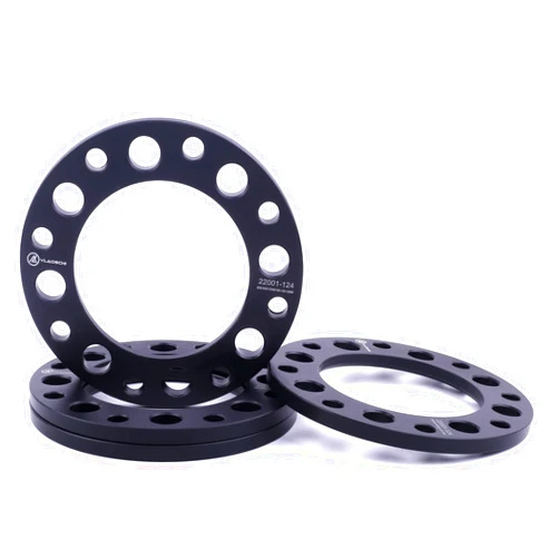 VLAOSCHI Black 8 Lug 8x200 8x210 Wheel Spacers 1/2 Inch Compatible with Chevy-GMC-Ford-Ram 2011-2023 Silverado/Sierra Dually 3500 HD | 2005-2023 F350 Dually | 2019-2023 RAM-3500 Dually - Pack of 4