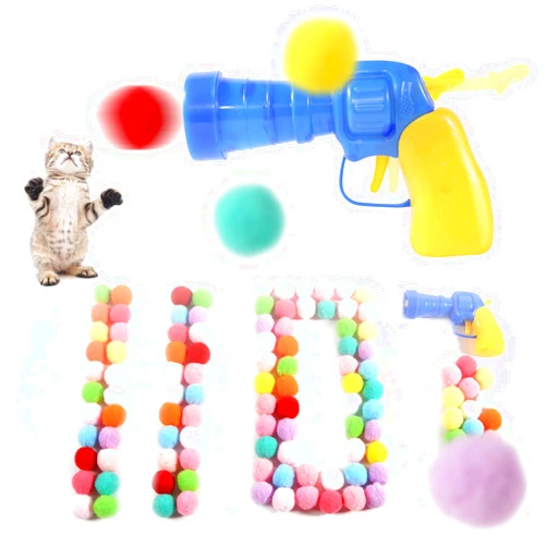 Pet2U 110 Balls Cat Toy Gun Launcher, 1.2