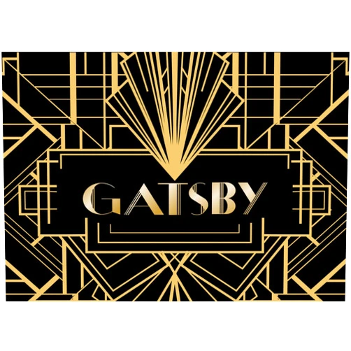 BELECO 7x5ft Fabric Gatsby Photography Backdrop Great Black and Gold Golden Banner 1920s Retro Roaring Gatsby Theme Party Decorations Children Adults Birthday Backdrop Party Supplies Photo Props