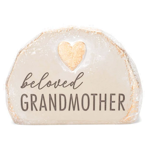 Grasslands Road Beloved Grandmother Bereavement Rock - Memory Rocks - Memorial Rocks - Memorial Rock, Resin, 4 1/2 by 6 by x 4 Inches
