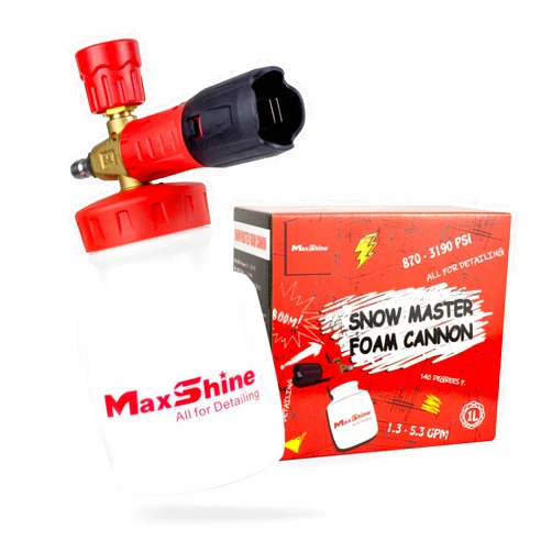 Maxshine Universal Snow Master Foam Cannon - 1/4” Quick Connect, High-Pressure Washer Gun - Ideal for Washing Cars, Trucks, SUVs, RVs & More - Creates Thick Foam, Speeds Up Cleaning, Reduces Wash Time