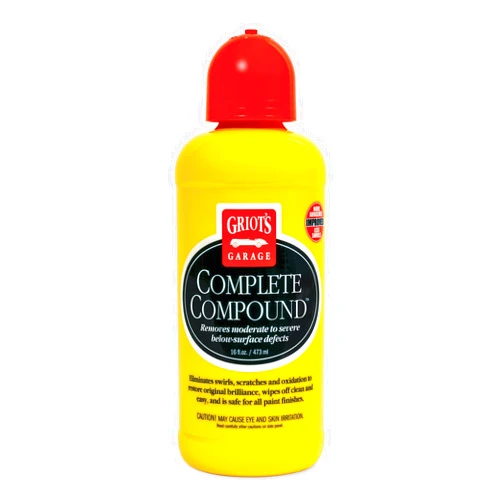 Griot's Garage 10862 Complete Compound – Remove Scratches & Swirl Marks by Hand or With a Polisher, Easy Wipe Off With No Dust. Body Shop Safe with No Silicones or Fillers , 16 Ounce
