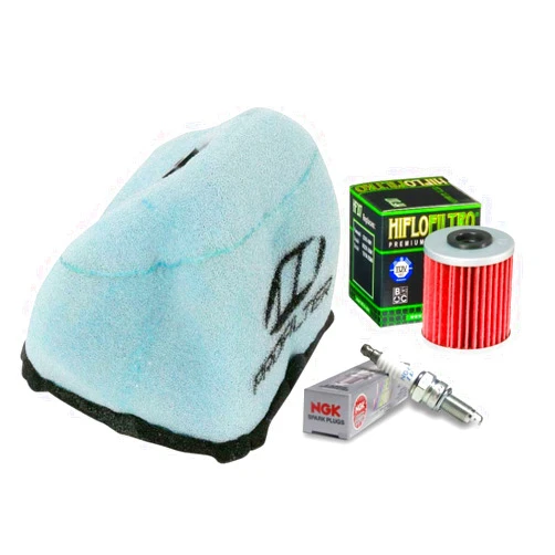 ProFilter / HiFloFiltro / NGK / DMC Cycle Parts Tune Up Kit Pre-Oiled Air Filter Oil Filter Spark Plug for Suzuki RMZ250 RMZ450