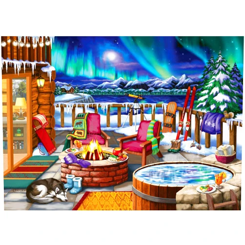 Ravensburger Northern Lights Puzzle - 500 Piece Large Format | Vivid Imagery | Easy-to-Handle Pieces | Ideal for Relaxation and Family Fun | Features Artwork by Nancy Wernersbach