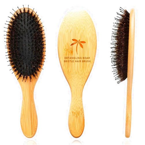 Belula Boar Bristle Hair Brush - Hair Brushes for Women & Mens Hair Brush, Detangler Brush, Hairbrush, Detangling Brush for Long, Curly or Any Type of Hair.