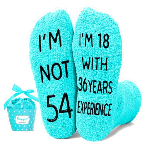 HAPPYPOP 54th Years Old Birthday Gifts for Women - Socks for 54 Year Olds, Gift Ideas for 54 Year Olds, Best Gifts for 54 Year Old Woman