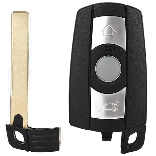 OCPTY 1 PCS Flip Key Entry Remote Control uncut Key Fob(Shell Case) Replacement for Smart Key Shell Blade Fob E90 E91 E92 E60 Remote Case for BMW 1 3 5 6 X Series