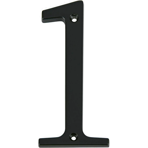 Hillman Distinctions 843141 Black Flush-Mount 4-Inch House Number 1