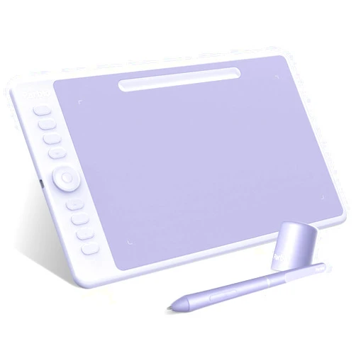 Parblo Intangbo M Drawing Tablet 10x6 inch,Digital Graphic Tablet with 8192 Levels,Battery-Free Stylus and 8 Hot-Keys Drawing Pad,Work with Window/Mac,Android,Purple