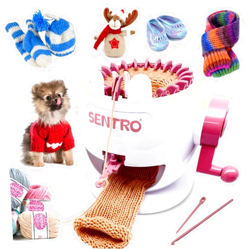 SENTRO 22 Needles Knitting Machine,Smart Weaving Loom,DIY Board Rotating Machines for Adults and Kids
