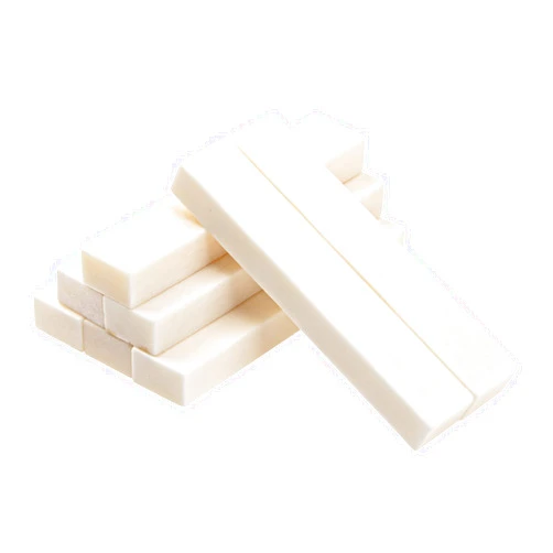 Yootones 8Pcs Yootones Guitar Nuts Blank Guitar Bone 52x6x10mm Compatible with Electric, Acoustic, Classical, Cigar Guitar, Mandolin, Banjo, Ukulele Part Replacement (White)
