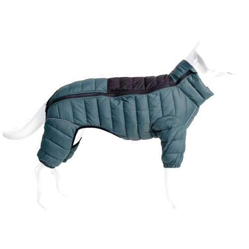 Lovelonglong Dog Coat Dog Warm Jacket, 4 Legs Covered Waterproof Windproof Reflective Warm Dog Vest, Zippered Adjustable Outdoor Dog Snow Jacket for Small Medium Large Dogs Armygreen M