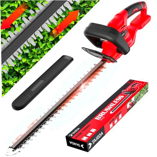 TAIRDA Hedge Trimmer Compatible for Milwaukee 18v Battery (NO Battery), Cordless Electric Hedge Trimmer with 1600RPM Brushless Motor, 22'' Dual-Action Blade with 3/5'' Cutting Capacity (Bare Tool)