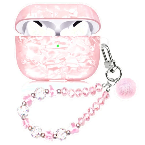Casililor Cute Case for Airpods Pro 2 Pink Crystal Butterfly Cover Compatible with Air Pro Pods 2nd Generation (2022) Shell for Girl