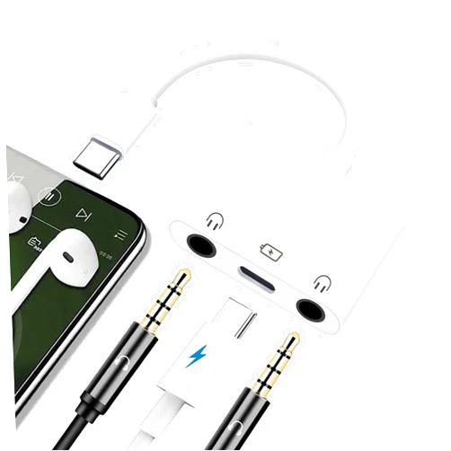 Sanjyut USB C to 3.5mm Headphone Splitter 3 in 1 USB C to Aux Adapter Dual 3.5mm Audio Jack and PD 60W Fast Charging Compatible with iPhone 15/iPad Pro/Samsung Galaxy/Google Pixel/Motorola