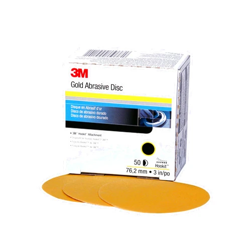 3M Hookit Gold Disc 216U, 00914, 3 in, P320 Grade, 50 Discs, Automotive Abrasive Discs