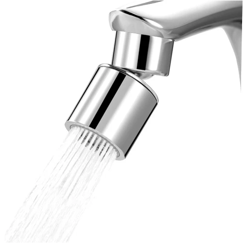 Hibbent NSF 61 Certified Faucet Aerator, CUPC Certification 360° Twist Kitchen Sink Aerator, Dual-function Big Angle Sink Sprayer Attachment, Faucet Replacement Part 55/64'' Female Thread, Chrome