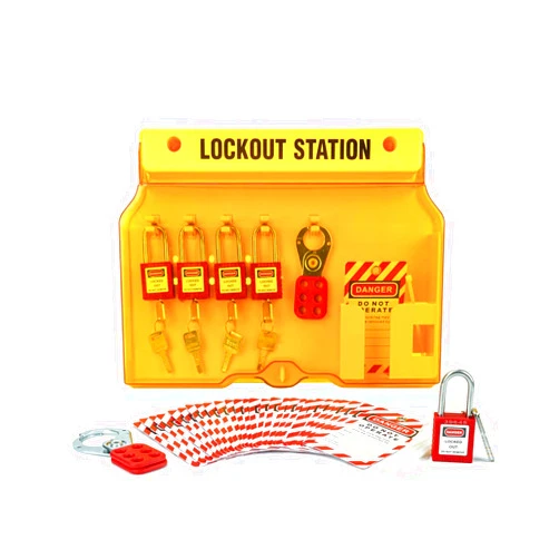 Boviisky Lockout Tagout Station with 5 Safety Padlocks,2 Hasps,25 Lockout Tags,25 Nylon Ties,Loto Station for 4 Safety Padlocks,Lockout Safety Supply for OSHA Compliance