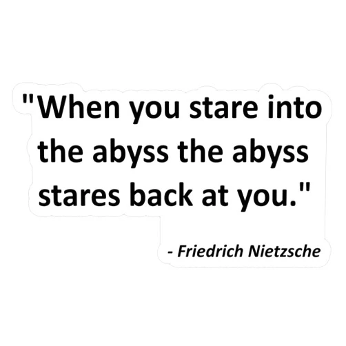 Vision Graphics The Abyss Stares Back Sticker Bumper Sticker Vinyl Decal 5