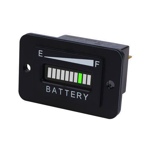 Runleader 12V to 24V LED Battery Power Indicator,Battery Charge & Discharge Display,Applicable to Lead Acid Battery Powered Golf Cart Forklift Lawn Mower Leaf Trimmer Motorhome etc.