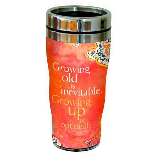 Tree-Free Greetings 77501 Vibrant Growing Up Art by Duirwaigh Gallery Sip 'N Go Travel Tumbler, 16-Ounce, Multicolored