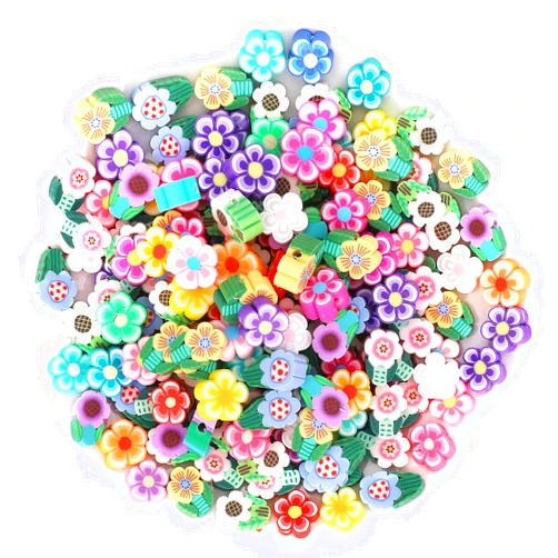 KALIONE 200 Pieces Mixed Flowers Clay Beads, Cute Flower Polymer Clay Beads Charms, 2 Shapes Colorful Flower Spacer Beads Charms for Earring Bracelets Necklace Jewelry DIY Crafts Making Supplies