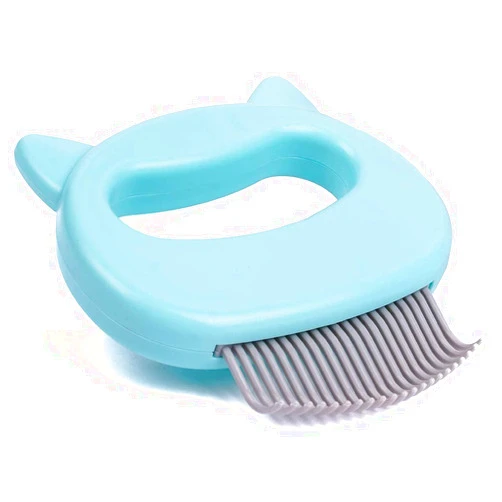 Leo's Paw The Original Pet Hair Removal Massaging Shell Comb Soft Deshedding Brush Grooming and Shedding Matted Fur Remover Dematting tool for Long and Short Hair Cat Dog Puppy Bunny (Mint)