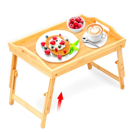 Mayyol Breakfast Bed Tray for Eating - Raised Food Table Up to 9.5