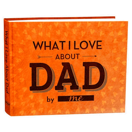 WITTSPOT What I Love about Dad Book, Fill-in-the-Blank Leather Cover Book for Dad - Christmas Gifts for Dad from Daughter, Son, Kids - Birthday Gifts for Dad, Dad Birthday Gifts - Dad Christmas Gifts, Stocking Stuffer