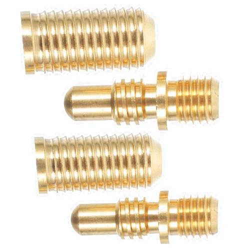 Gogogmee Billiard Cue Hardware Pool Cue Joint Screws Set of 2 Copper Screws for Cue Tip Installation