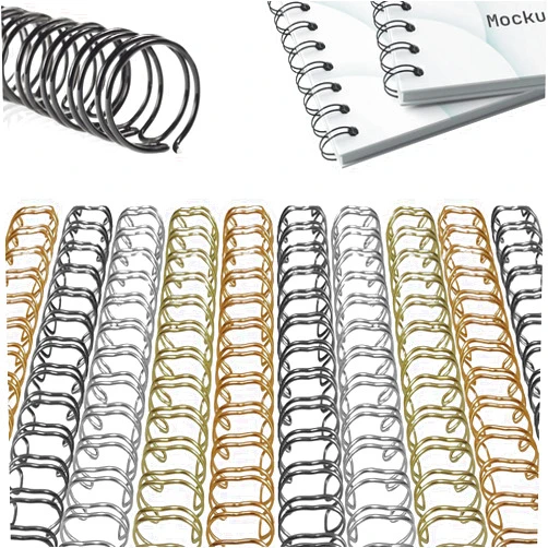 XUEHU 40 Pack Spiral Binding Coils, Binding Spirals, 2:1 Pitch, Mixcolor Double Spiral Binding Ring Coil for Teacher Student Document Notebook File Making