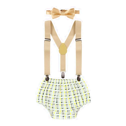 MYRISAM Wild ONE Cake Smash Outfit Boy First Birthday Photo Shoot Printed Bloomers Suspenders Bowtie Baby Shower Costume