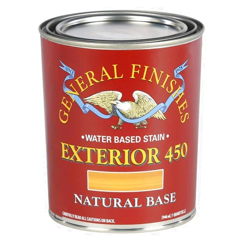 General Finishes Exterior 450 Water Based Wood Stain, 1 Quart, Natural Base