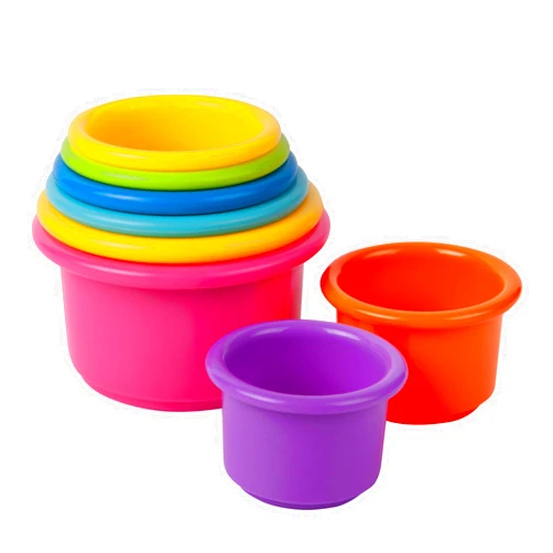 The First Years Stack & Count Stacking Cups - Colorful Baby Stacking Water Toys Set - Stackable Cups for Learning - Baby Bath Toys - Toddler Water Table Toys - 8 Count
