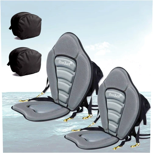 Penban Universal Deluxe Kayak Seat Cushion with Storage Bag,Boat Seat SUP Seat Canoe Seat,4 Adjustable Straps for Kayaking Canoeing Rafting Fishing