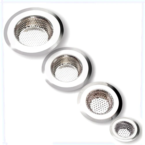 HAWOWZ Drain Hair Catcher, 4 Pack, Shower Drain Cover for Bathtub, Kitchen Sink Strainer, Stainless Steel Bathroom Sink, Different Sizes from 2.1