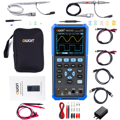 Abestop HDS2102S Oscilloscope 2+1CH Digital Handheld Oscilloscope Multimeter 3 in 1 100MHz Bandwidth 3.5