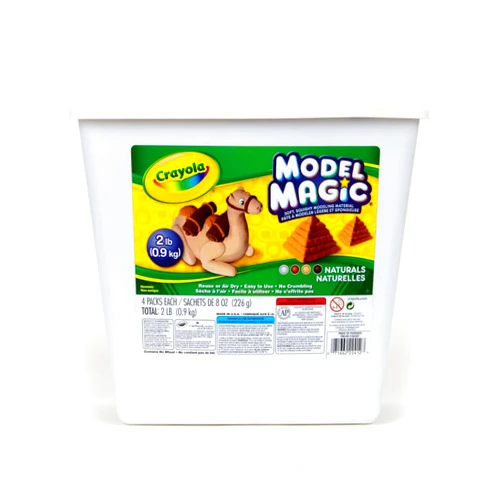 Crayola Model Magic Naturals, 4 Packs (8oz ea), Bulk Modeling Clay Alternative, Craft Supplies for Classrooms, 2 lb. Bucket