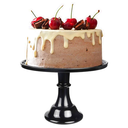KLASKWARE Round Cake Stand Black 11