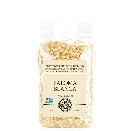 India Tree Paloma Blanca PopCorn, 1 Pound