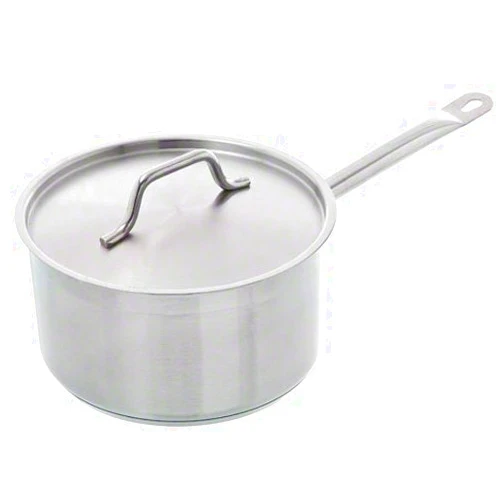 Update International (SSP-6) 6 Qt Induction Ready Stainless Steel Sauce Pan w/Cover by Update International