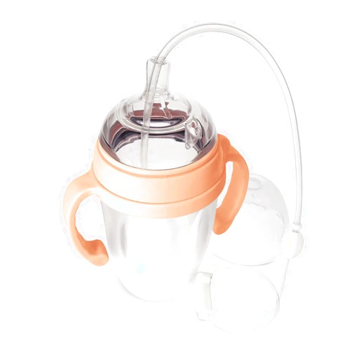 Haakaa Gen.3 Silicone Supplemental Nursing System Baby Nutrition Feeding Bottle Combo -0m+ Baby,Breastfeeding Essential -BPA Free - Peach