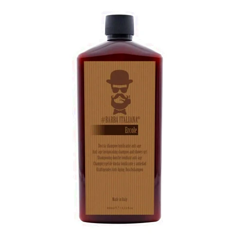 Barba Italiana Ercole Anti-Aging Firming Shower Gel & Shampoo 2-in-1 for Men (400ml/13.52flOz)