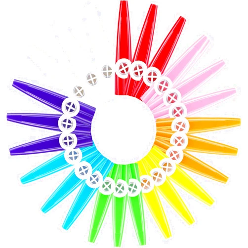 Blulu 24 Pieces Plastic Kazoos 8 Colorful Kazoo Musical Instrument, Good Companion for Guitar, Ukulele, Violin, Piano Keyboard, Gift for Christmas Gifts Party Favors