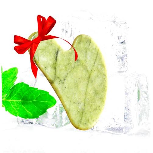 BLHLA Gua Sha Facial Tools for Skin Care Massage Tools for Self Care Jade Body GuaSha Stone Spa Kit Face Sculpting Tool for Beauty Puffiness Reduction Muscle Tension Relief Jawline Sculptor Green