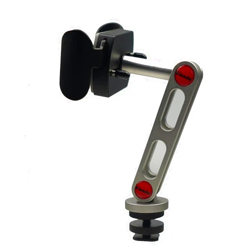 Kicada Hot Shoe Mount Adapter Phone Holder, Metal Phone Tripod Mount Adjustable Cell Phone Clamp Stand Holder for Tripod DSLR Camera Photography Video Record, Compatible with All Smartphones